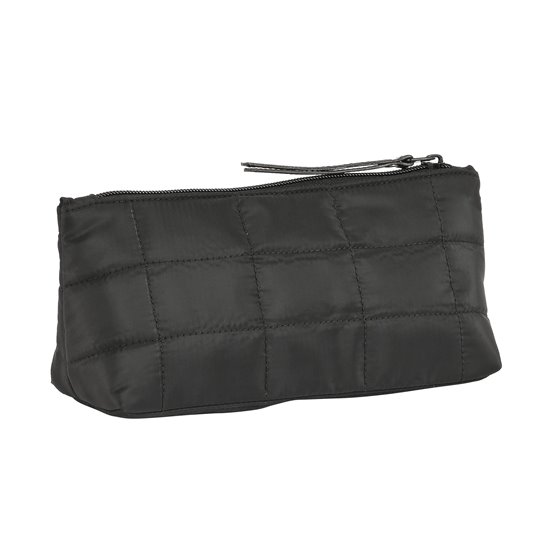 Neceser Cuadrado Moos Capsula Acolchado Negro 23 x 12 x 8 cm.