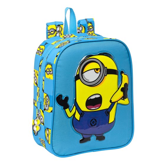 Mochila Guardería Adaptable a Carro Minions Minionstatic 22 x 27 x 10 cm.