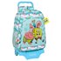 Mochila Escolar Con Carro Bob Esponja Stay Positive 33 x 42 x 14 cm.