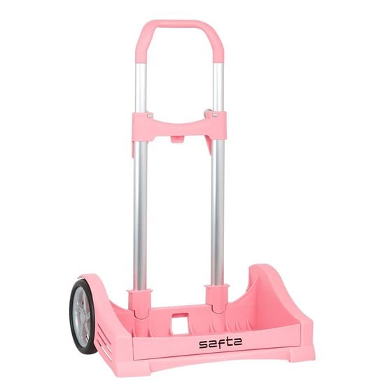 Carro Escolar Portamochilas Safta Evolution Rosa Palo 40 x 85 x 28 cm.