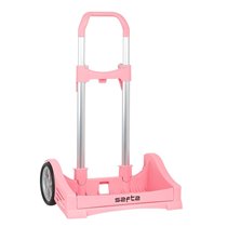 Carro Escolar Portamochilas Safta Evolution Rosa Palo 40 x 85 x 28 cm.