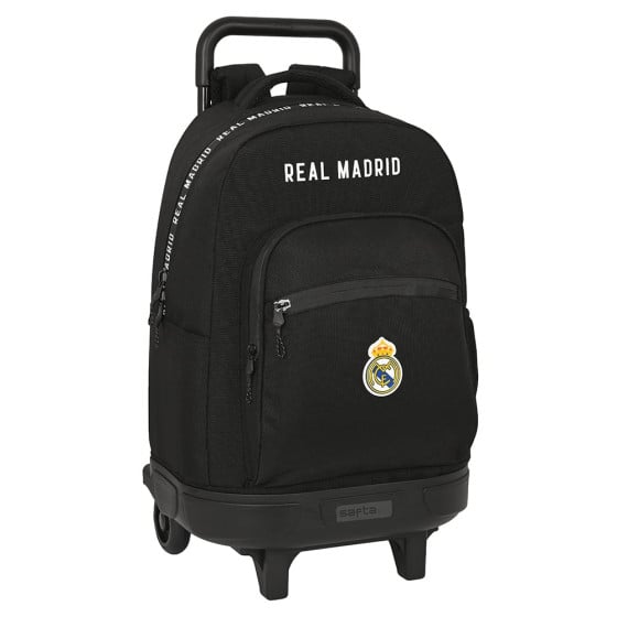 Mochila Escolar Con Ruedas Compactasimple Real Madrid Corporativa 33 x 45 x 22 cm.