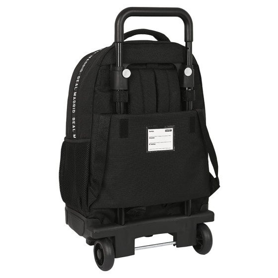 Mochila Escolar Con Ruedas Compactasimple Real Madrid Corporativa 33 x 45 x 22 cm.