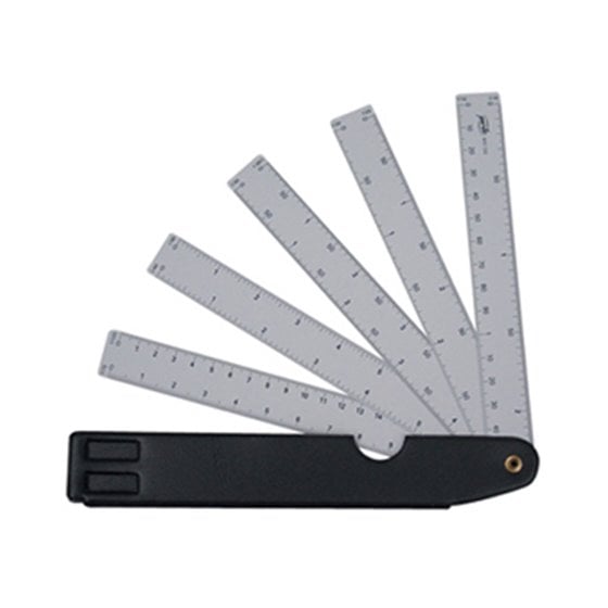 Escala Pardo Abanico 10 Escalas 15 Cm Con Estuche Similpiel