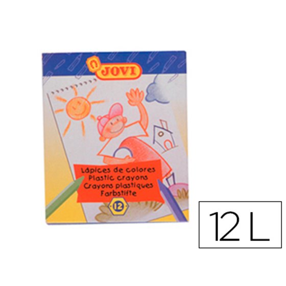 Lapices Cera Jovi Hexagonal Caja De 12 Unidades Colores Surtidos