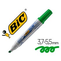 Rotulador Bic Velleda Para Pizarra Verde Punta Biselada 5,9 Mm