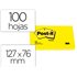 Bloc De Notas Adhesivas Quita Y Pon Post-It 76X127 Mm Con 100 Hojas 655