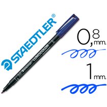 Rotulador Staedtler Lumocolor Retroproyeccion Punta De Fibrapermanente 317-3 Azul Punta Media Redonda 0.8-1 Mm