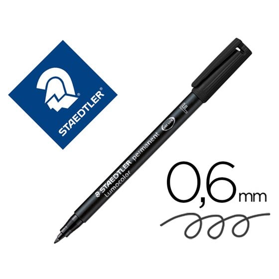 Rotulador Staedtler Lumocolor Retroproyeccion Punta De Fibrapermanente 318-9 Negro Punta Fina Redonda 0.6 Mm