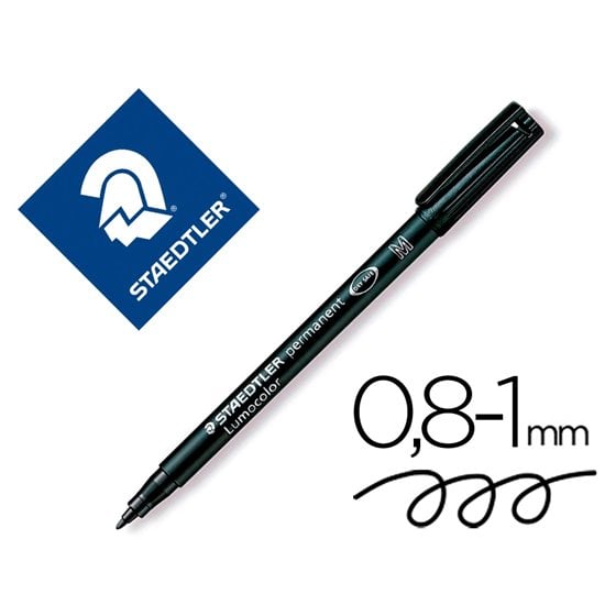 Rotulador Staedtler Lumocolor Retroproyeccion Punta De Fibrapermanente 317-9 Negro Punta Media Redonda 0.8-1 Mm