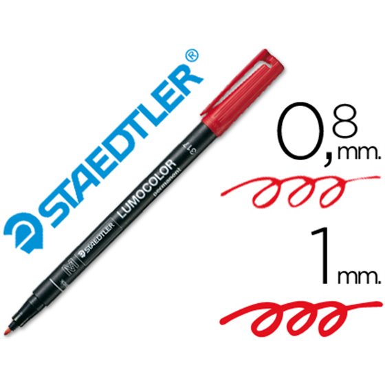 Rotulador Staedtler Lumocolor Retroproyeccion Punta De Fibrapermanente 317-2 Rojo Punta Media Redonda 0.8-1 Mm