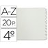 Separador Alfabetico Multifin 3003 Plastico Cuarto Apaisado
