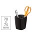 Cubilete Portalapices Cep Negro Opaco Plastico Magnetico 78X74X95 Mm