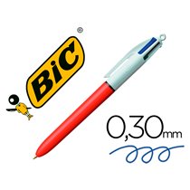 Boligrafo Bic Cuatro Colores Punta Fina 0,8 Mm