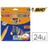 Lapices De Colores Bic Evolution Stripes Caja De 24 Colores Surtidos