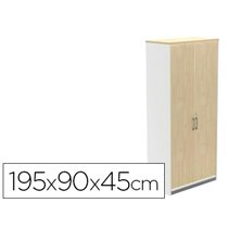 Armario Rocada Con Cuatro Estantes Y Dos Puertas Serie Store 195X90X45 Cm Acabado Aw04 Blanco/Blanco