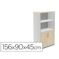 Armario Rocada Con Dos Estantes Y Dos Puertas Inferiores Serie Store 156X90X45 Cm Acabado Ab04