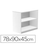 Armario Rocada Con Dos Estantes Serie Store 78X90X45 Cm Acabado Aw04 Blanco/Blanco