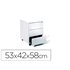 Cajonera Metalica Rocada Con Tres Cajones Serie Store 58X40X59,5 Cm Acabado Ac13 Blanco/Blanco