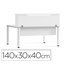 Mostrador De Altillo Rocada Valido Para Mesas Work Metal Executive 140X30X40 Cm Acabado Aw04 Blanco/Blanco
