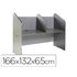 Mesa Centro De Llamadas Rocada Doble Serie Welcome 166X132X65 Cm Acabado Ab02 Aluminio/Gris