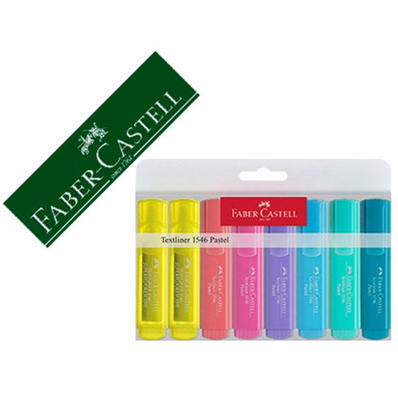 Rotulador Faber Fluorescente 1546 Color Pastel Estuche 8 Unidades Surtidas