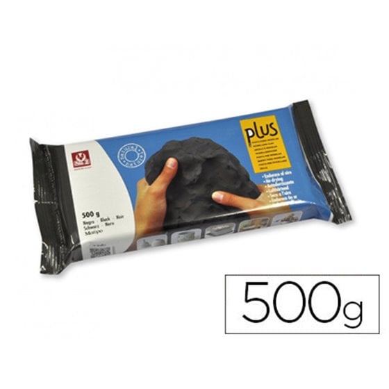 Arcilla Sio-2 Plus Negra Endurece Al Aire Paquete De 500 Gr
