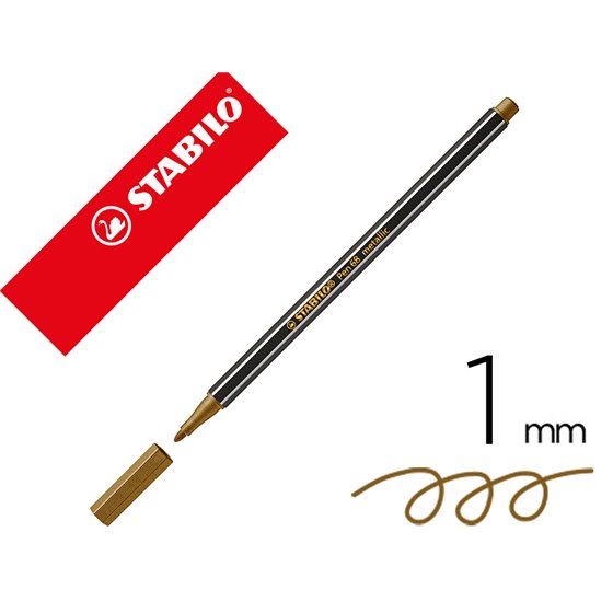Rotulador Stabilo Acuarelable Pen 68 Metalico Oro 1 Mm