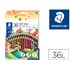 Lapices De Colores Staedtler Wopex Ecologico 36 Colores En Caja De Carton