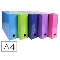 Caja Transferencia Exacompta Iderama Din A4 Lomo 90 Mm Colores Surtidos