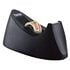 Portarrollo Sobremesa Tesa Plastico Easy Cut Curve Negro Para Cinta De 33 Mt X19 Mm + 1 Cinta Tesafilm Transparente