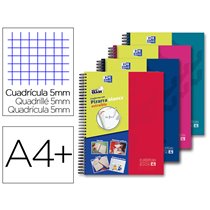 Cuaderno Espiral Oxford Europeanbook 5 Write&Erase School Classic Din A4+ 120 Hojas Cuadro 5 Mm Con Margen