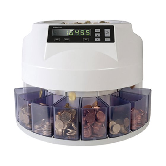 Contador Y Clasificador De Monedas Safescan 1250Eur Velocidad 200 Monedas / Minuto Capacidad 500 Monedas