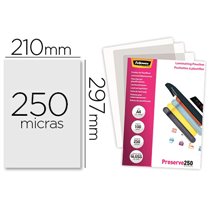Bolsa De Plastificar Fellowes Brillo Din A4 250 Micras Pack De 100 Unidades