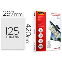 Bolsa De Plastificar Fellowes Brillo Din A3 125 Micras Pack De 100 Unidades