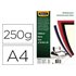Tapa De Encuadernacion Fellowes Din A4 Carton Brillo Blanco Chromolux 250 Gr Pack De 100 Unidades