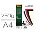 Tapa De Encuadernacion Fellowes Din A4 Carton Brillo Rojo Chromolux 250 Gr Pack De 100 Unidades