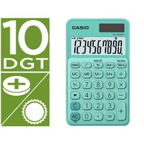 Calculadora Casio Sl-310Uc-Gn Bolsillo 10 Digitos Tax +/- Tecla Color Verde