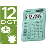 Calculadora Casio Ms-20Uc-Gn Sobremesa 12 Digitos Tax +/- Color Verde