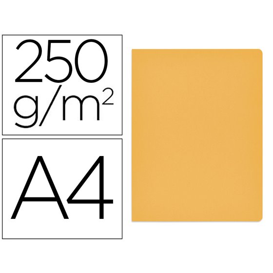 Subcarpeta Cartulina Gio Simple Intenso Din A4 Amarillo 250G/M2