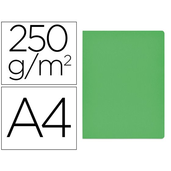 Subcarpeta Cartulina Gio Simple Intenso Din A4 Verde 250G/M2