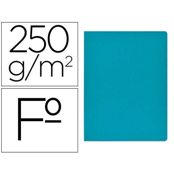 Subcarpeta Cartulina Gio Simple Intenso Folio Azul 250G/M2