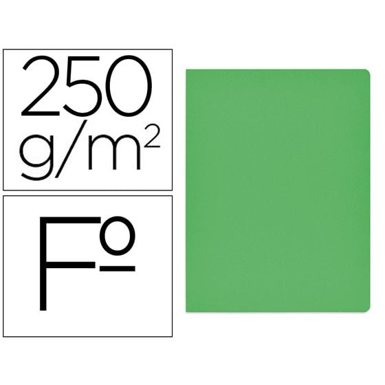 Subcarpeta Cartulina Gio Simple Intenso Folio Verde 250G/M2