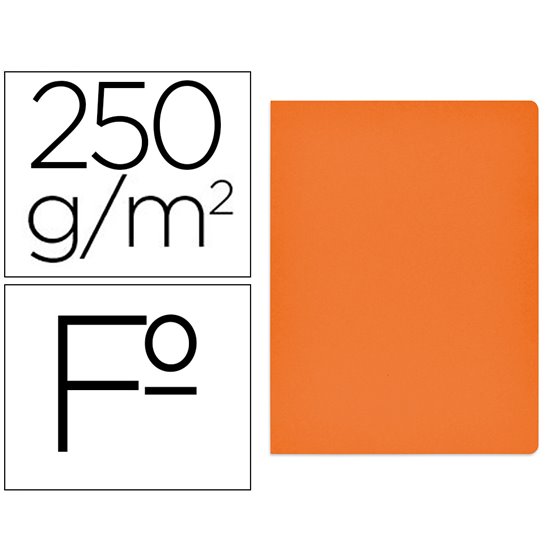 Subcarpeta Cartulina Gio Simple Intenso Folio Naranja 250G/M2