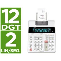 Calculadora Casio Impresora Pantalla Lc Papel 58 Mm Impresion Bicolor Fr-2650Rc 12 Digitos Dc Color Blanco