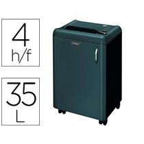 Destructora De Documentos Fellowes 1050Hs Capacidad De Corte 4 Hojas Seguridad P7 Papelera 35 L