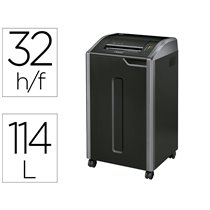 Destructora De Documentos Fellowes 425Ci Capacidad De Corte 32H Seguridad P4 Clips Grapas Tarjetas Y Cd 114L