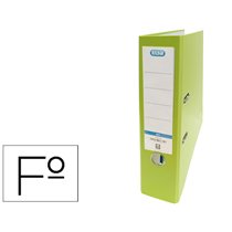 Archivador De Palanca Elba Carton Forrado Pvc Con Rado Top Folio Lomo 80 Mm Verde Lima