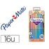 Rotulador Paper Mate Flair Original Punta Fibra Tropical Estuche Rigido De 16 Unidades Colores Surtidos