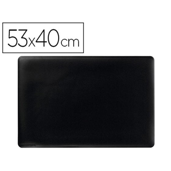 Vade Sobremesa Durable Negro Antideslizante Contorneado 53X40 Cm